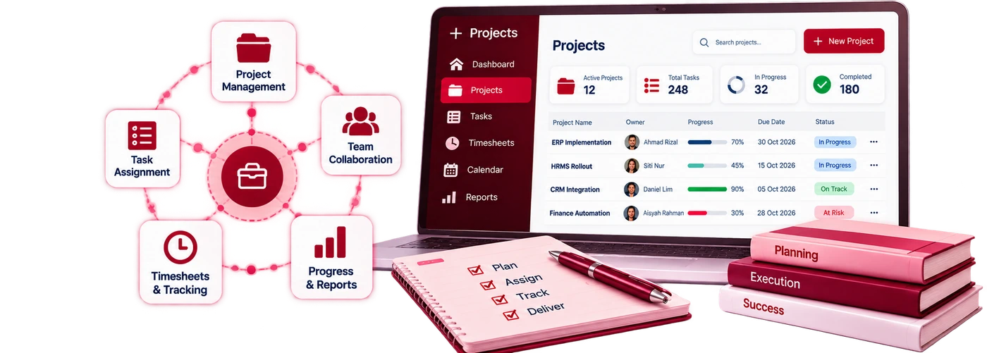 Projects and Tasks illustration